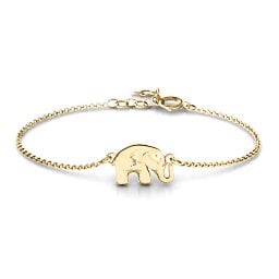 Lucky Elephant Bracelet in 9K Solid Yellow Gold