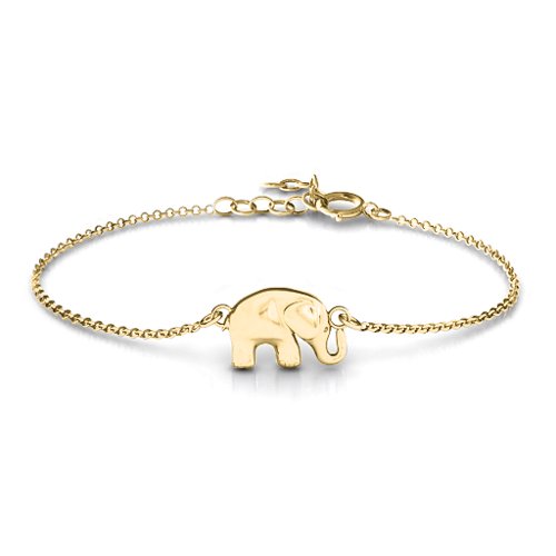 Lucky Elephant Bracelet – 18K Gold Plated Silver