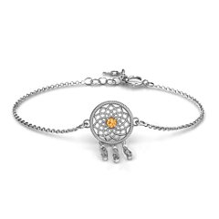Dream Catcher Bracelet – Sterling Silver with Pink Tourmaline