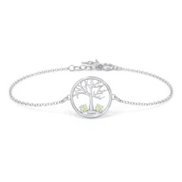 1 - 4 Stone Family Tree Bracelet