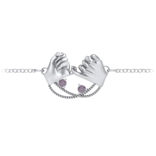 Pinky Swear Promise Bracelet – Sterling Silver with Alexandrite