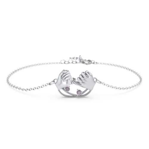 Pinky Swear Promise Bracelet – Sterling Silver with Alexandrite