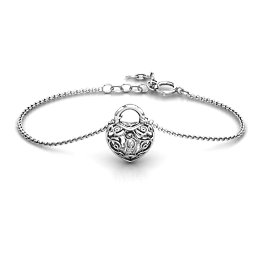 True Love's Lock Caged Bracelet