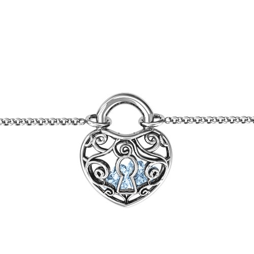 True Love's Lock Caged Bracelet
