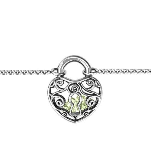 True Love's Lock Caged Bracelet