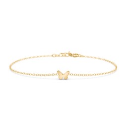 Butterfly Charm Bracelet in 18K Gold Plated Silver