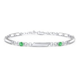 Engravable Classic Family Bracelet with Round Birthstones (1-5 Stones)