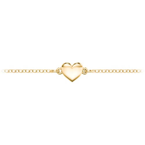 Classic Heart Bracelet – 9kt Yellow Gold