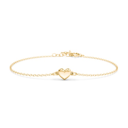 Classic Heart Bracelet – 9kt Yellow Gold