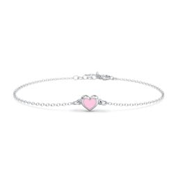 Heart Bracelet with Cold Enamel