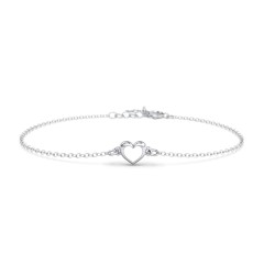 Heart Bracelet with Cold Enamel – Sterling Silver