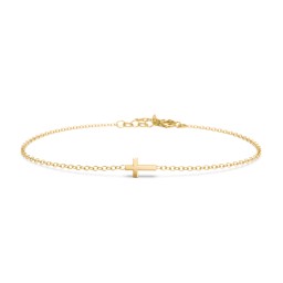 Cross Bracelet in 18K Gold Plated Silver