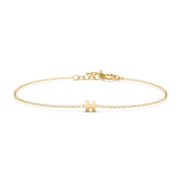 Puzzle Piece Bracelet in 18K Gold Plated Silver