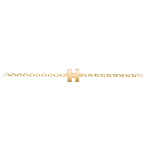 Puzzle Piece Bracelet – 18K Gold Plated Silver