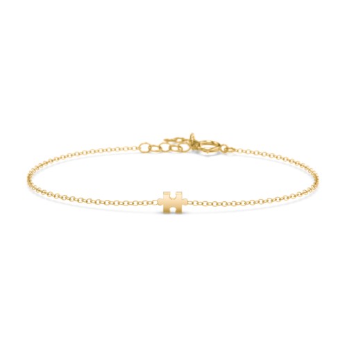 Puzzle Piece Bracelet – 18K Gold Plated Silver