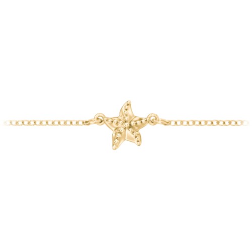 Starfish Bracelet – 18K Gold Plated Silver