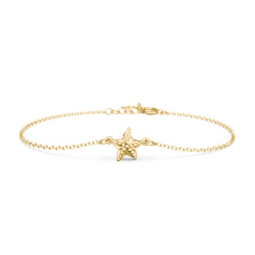 Starfish Bracelet – 18K Gold Plated Silver