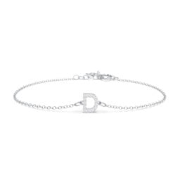 Pavé Initial Bracelet - D