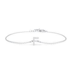 Pavé Initial Bracelet - F