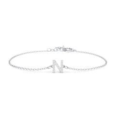 Pavé Initial Bracelet - N