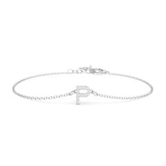 Pavé Initial Bracelet - P
