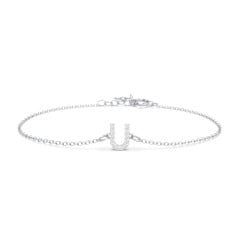 Pavé Initial Bracelet - U