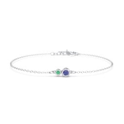 Generations 2-Stone Bezel Set Mother's Bracelet