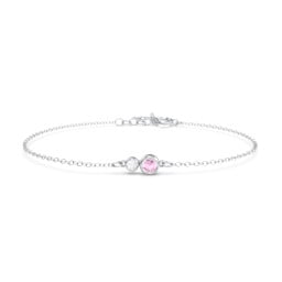 Generations 2-Stone Bezel Set Mother's Bracelet