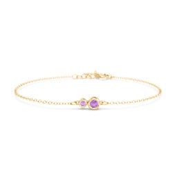 Generations 2-Stone Bezel Set Mother's Bracelet