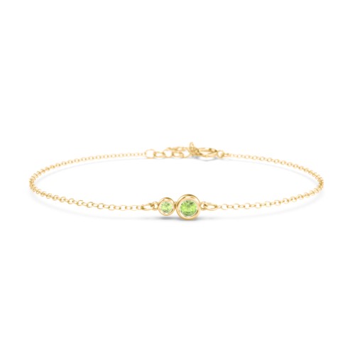 Generations 2-Stone Bezel Set Mother's Bracelet