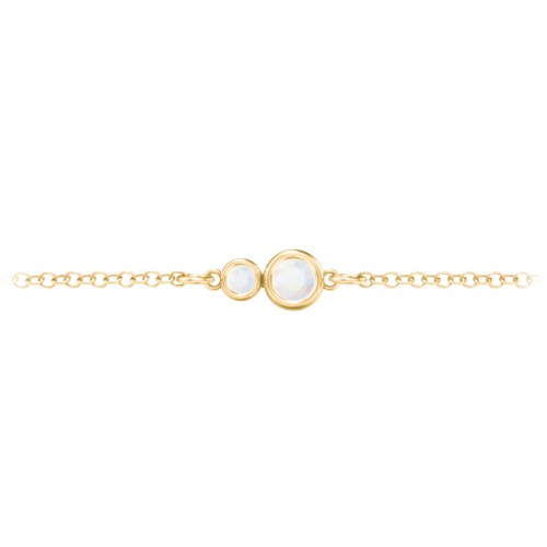 Generations 2-Stone Bezel Set Mother's Bracelet – 9kt Yellow Gold with Opal