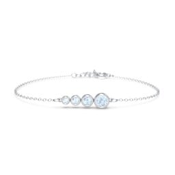 Generations 4-Stone Bezel Set Mother's Bracelet