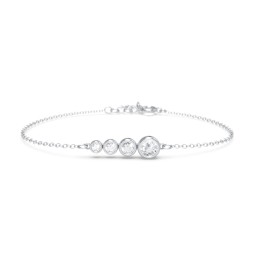 Generations 4-Stone Bezel Set Mother's Bracelet