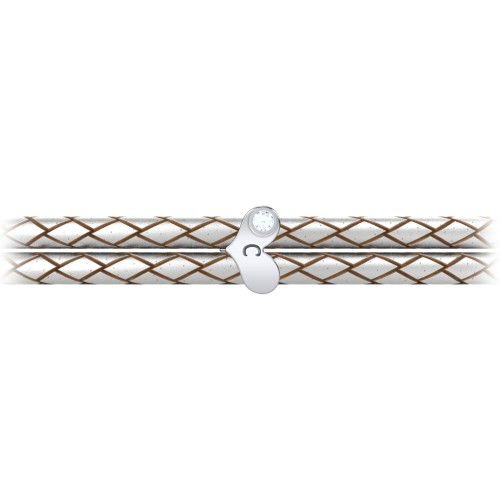 Engravable Sterling Silver Gemstone Heart Leather Bracelet – Sterling Silver with Aquamarine