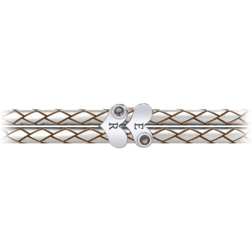 Engravable Sterling Silver Gemstone Heart Leather Bracelet - 2 – Sterling Silver with Smokey Quartz