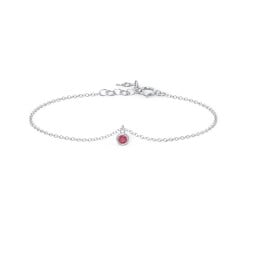 Bezel Set Gemstone Drop Bracelet - 1 Stone