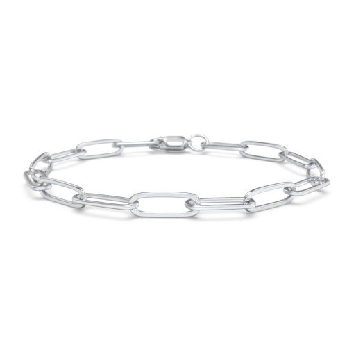 8" Bold Paper Clip Chain Bracelet – Sterling Silver