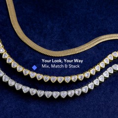 Heart Cubic Zirconia Tennis Bracelet