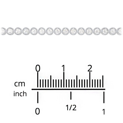Round Cubic Zirconia Tennis Bracelet – 18K Gold Plated Silver