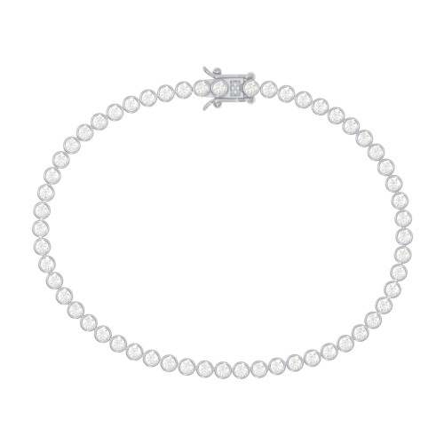 Round Cubic Zirconia Tennis Bracelet – Sterling Silver