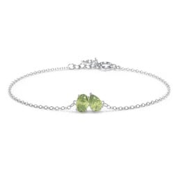 Toi et Moi Oval and Pear Gemstone Bracelet