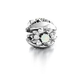 Coming up Daisies Bracelet Charm in 925 Sterling Silver with Opal