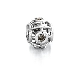 Portal Escapes Bracelet Charm in 925 Sterling Silver with Smokey Quartz