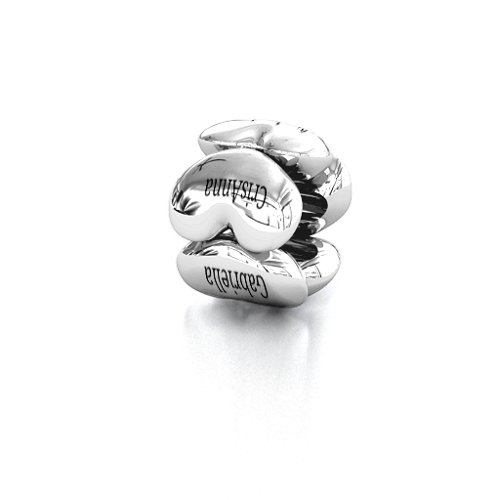 Circle of Hearts Bracelet Charm – Sterling Silver