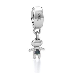Happy Boy Bracelet Charm in 925 Sterling Silver