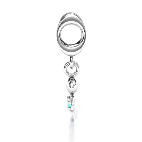 Happy Boy Bracelet Charm – Sterling Silver with Opal