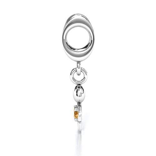 Happy Boy Bracelet Charm – Sterling Silver with Citrine