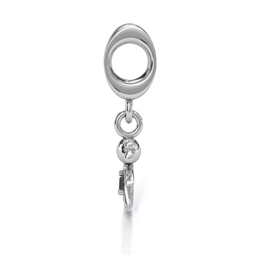 Happy Girl Bracelet Charm – Sterling Silver with Alexandrite