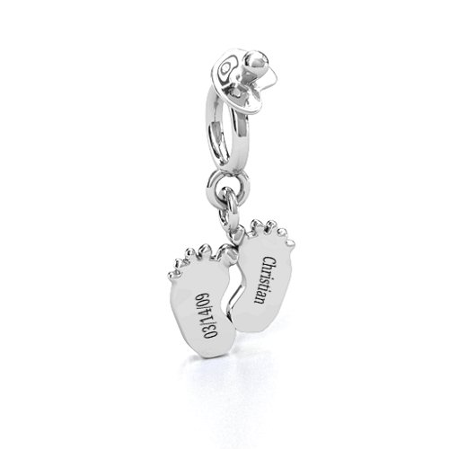 Baby Steps Bracelet Charm – Sterling Silver