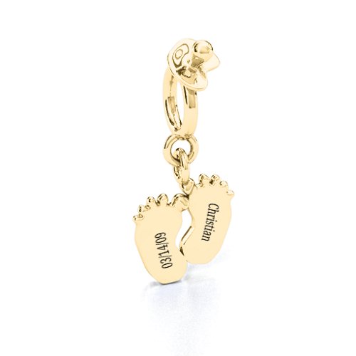 Baby Steps Bracelet Charm – 9kt Yellow Gold